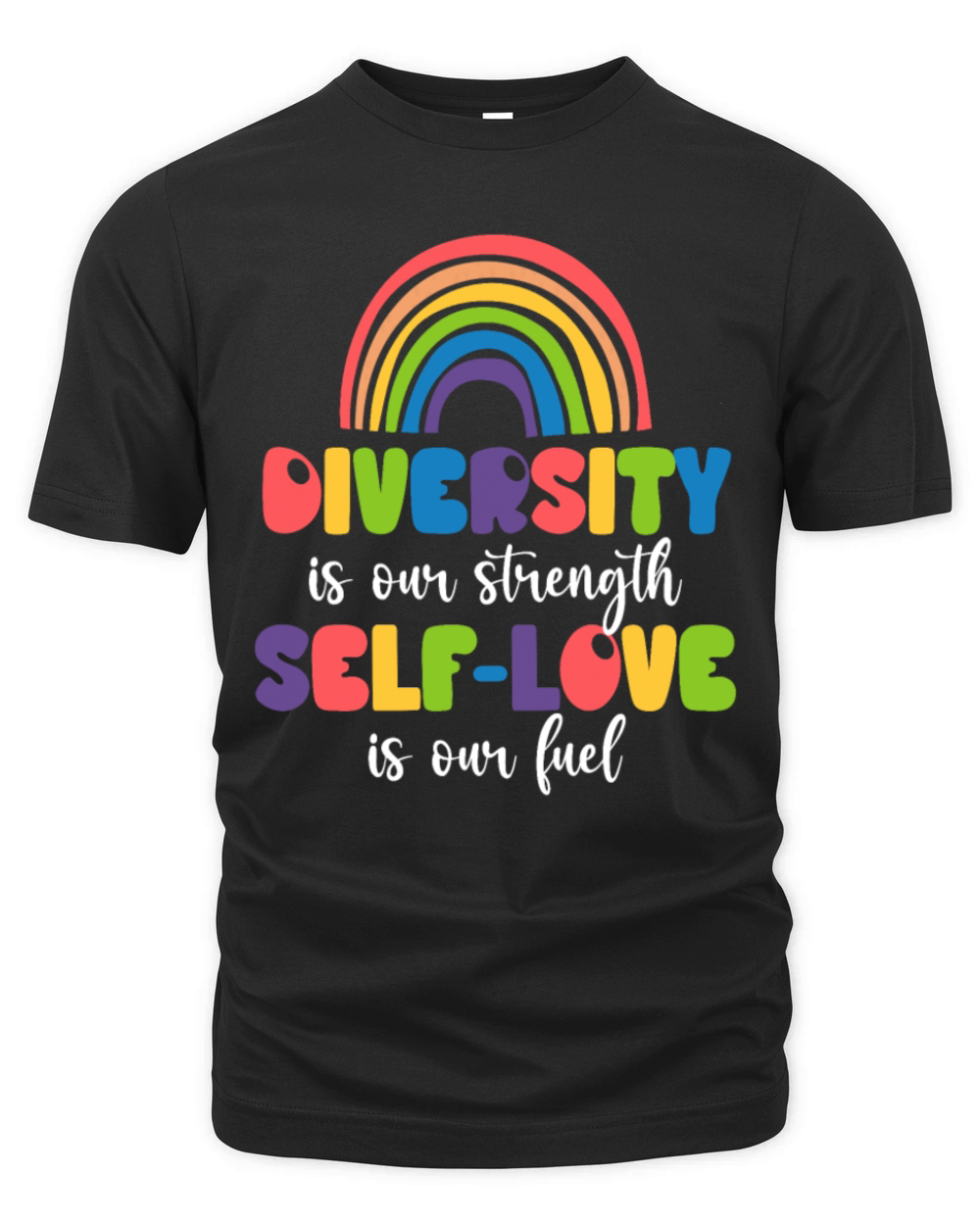 Diversity Is Our Strength Colorful Rainbow Organic Unisex T-shirt