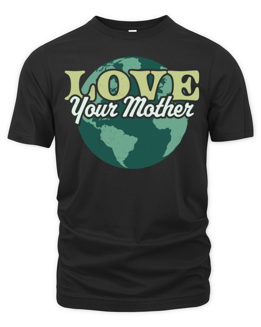 Love Your Mother Earth Day Retro Vintage Earth Day Organic Unisex T-shirt
