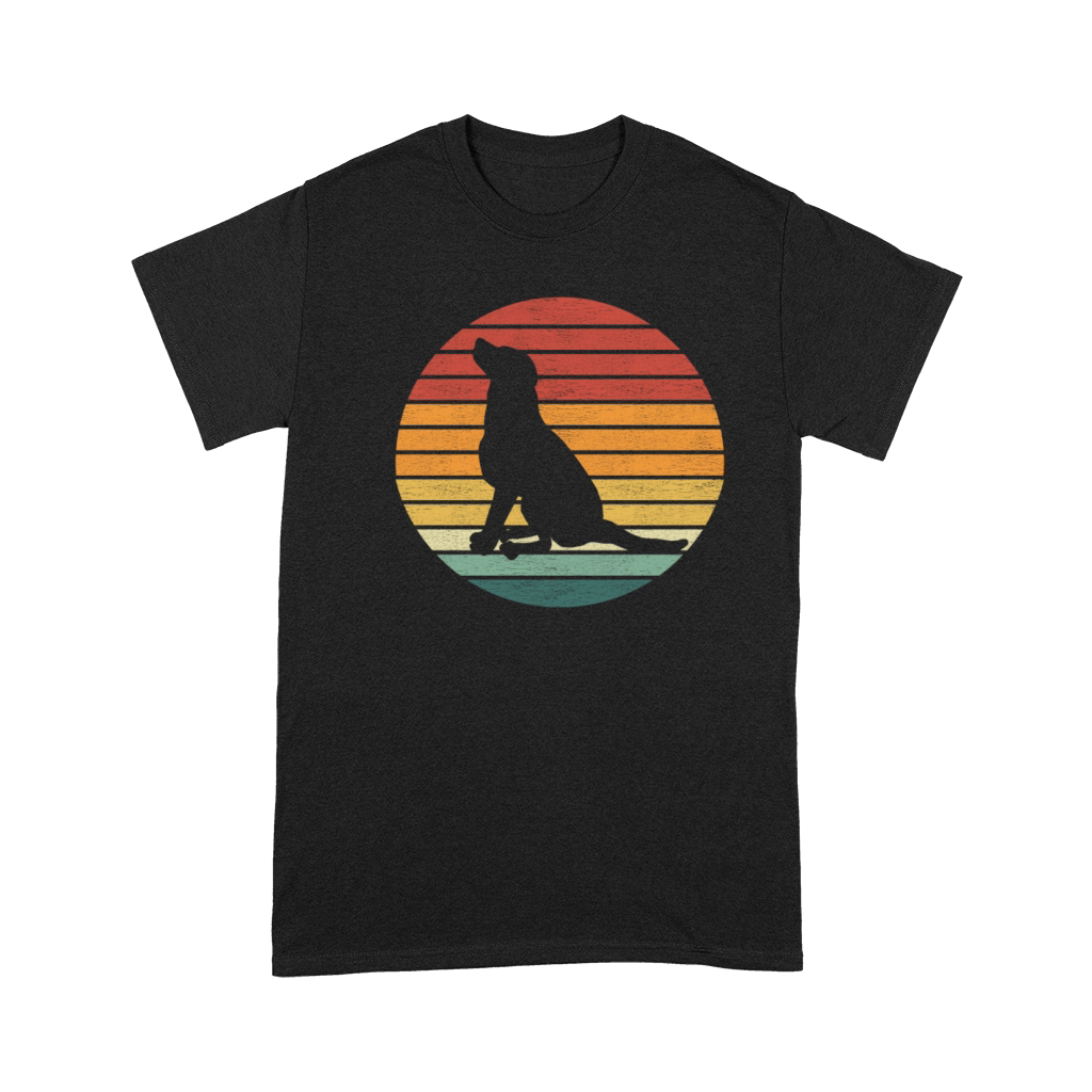 Dog Lover - Vintage Retro Sunset Dog Premium T-shirt