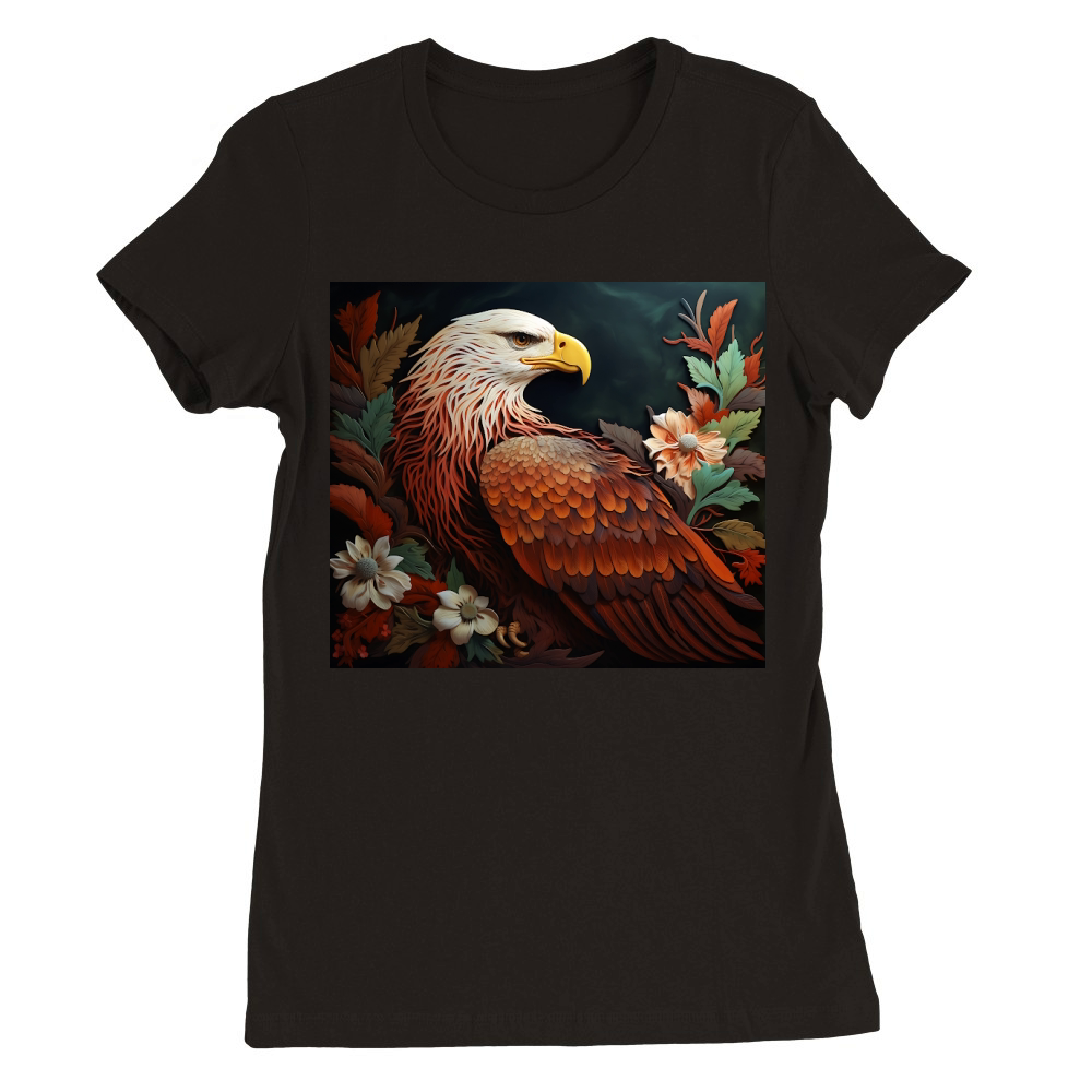 3D EaglePaper Quilling Tumbler Wrap Premium Womens Crewneck T-shirt