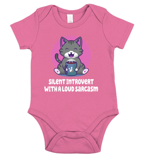 Silent Introvert wIth Sarcasm Funny Nerd Humor Wei Short Sleeve Baby One-Piece