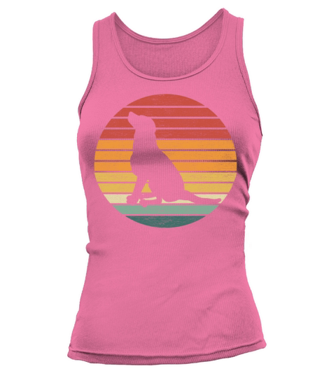 Dog Lover - Vintage Retro Sunset Dog Tank top Woman
