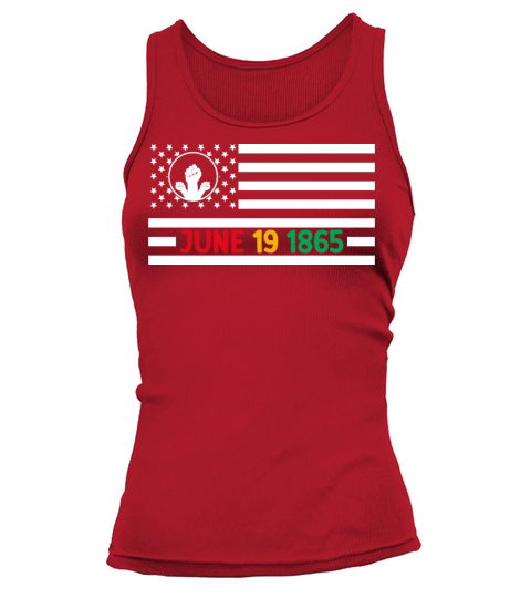 USA Flag Juneteenth June 19 1865 T-Shirt Design Tank top Woman