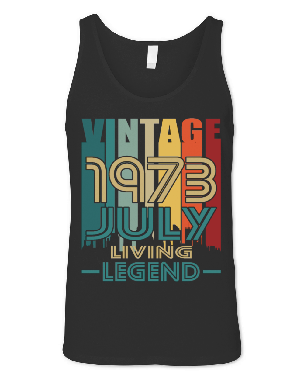 50th birthday july 1973 vintage 1973 Unisex Jersey Tank