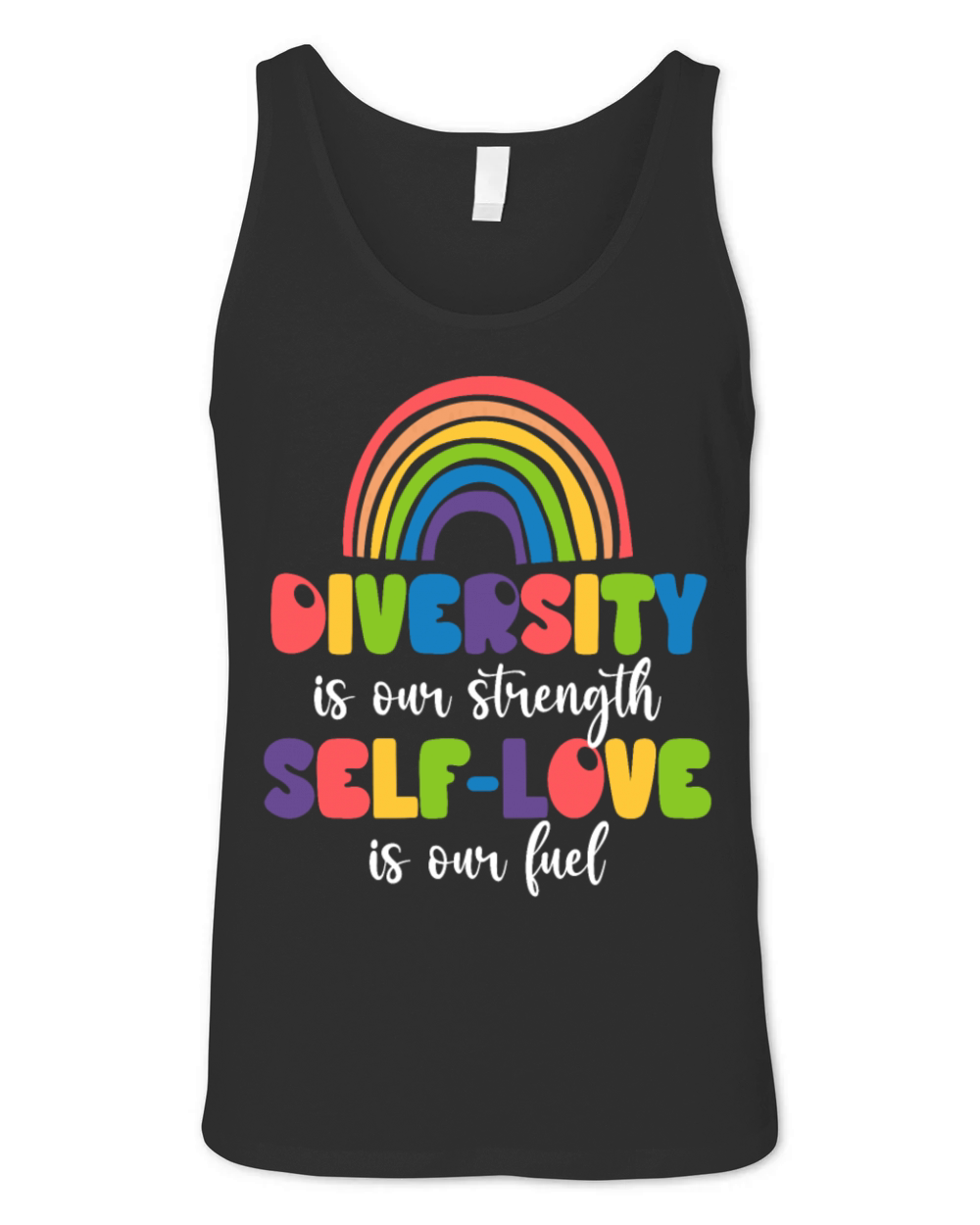 Diversity Is Our Strength Colorful Rainbow Unisex Jersey Tank