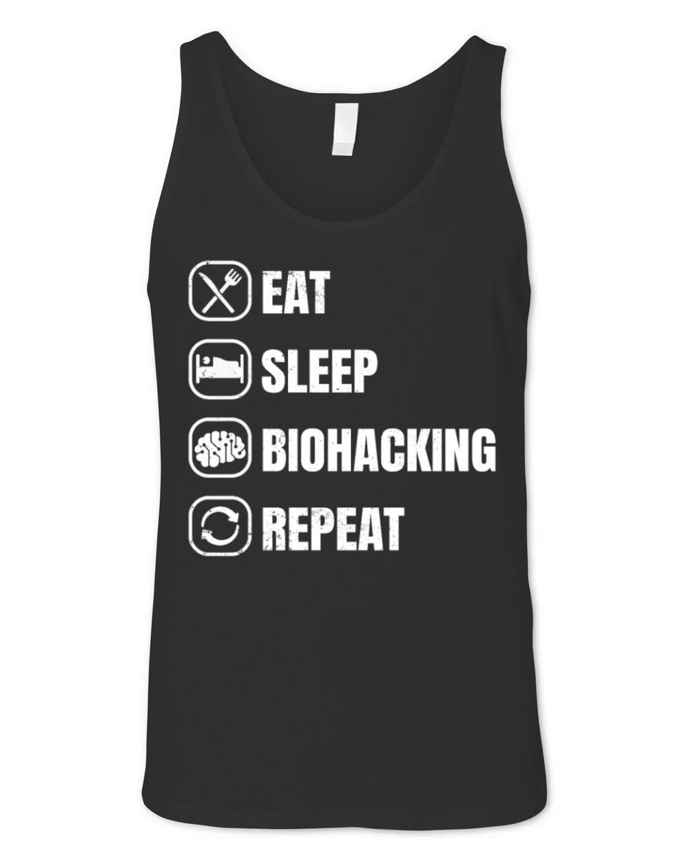 Eat Sleep Biohacking Repeat Unisex Jersey Tank