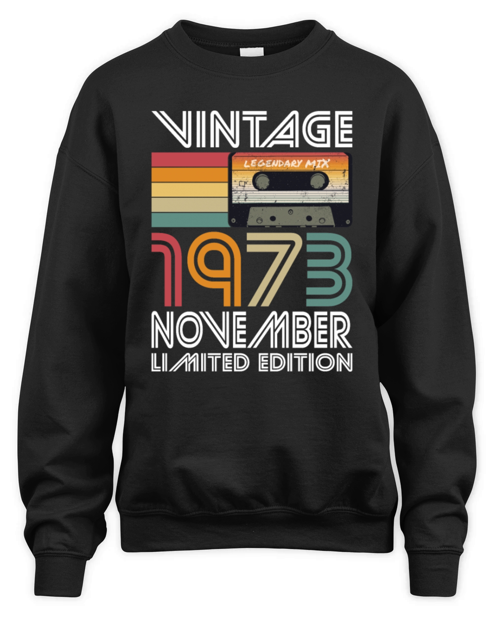 50th birthday november 1973 vintage 1973 Unisex Premium Crewneck Sweatshirt