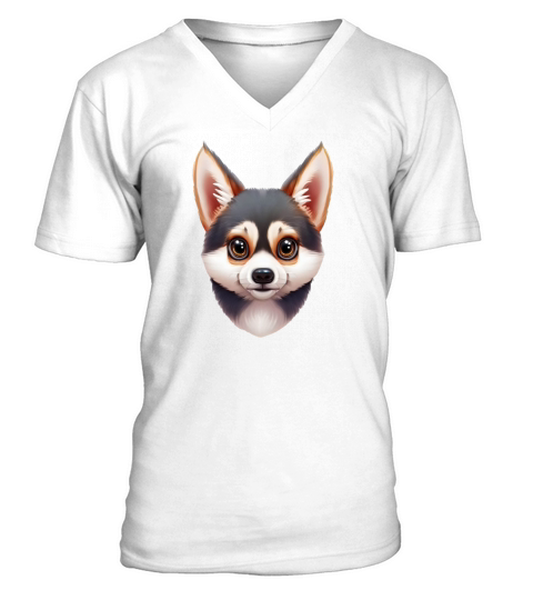 Fur-endly Alaskan Klee Kai V-Neck T-shirt