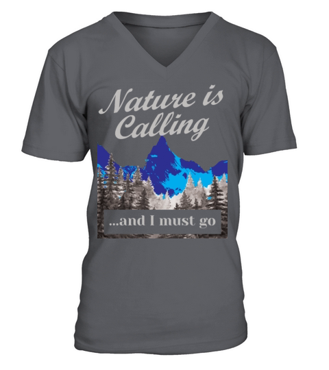 Hiking Nature is Calling Hike Vintage V-Neck T-shirt