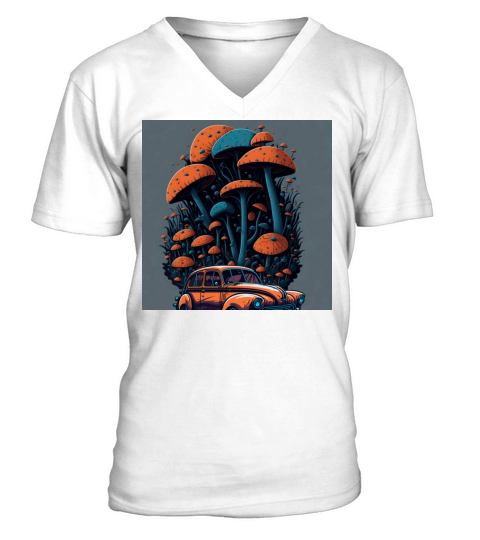 Mushroom driver V-Neck T-shirt