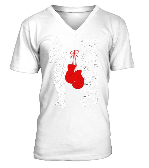 Vintage Boxing Boxer Art Kickboxing V-Neck T-shirt