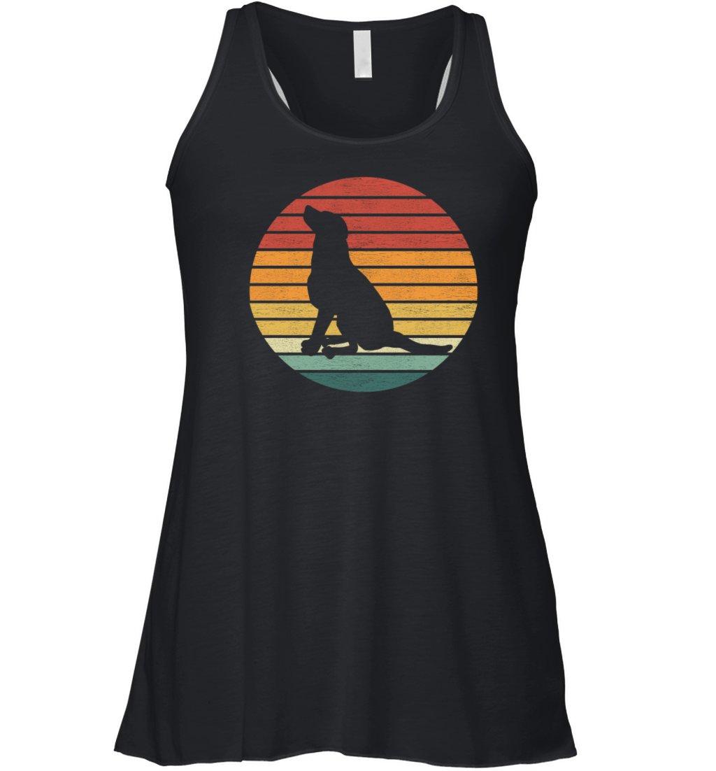 Dog Lover - Vintage Retro Sunset Dog Women's Flowy Tank Top