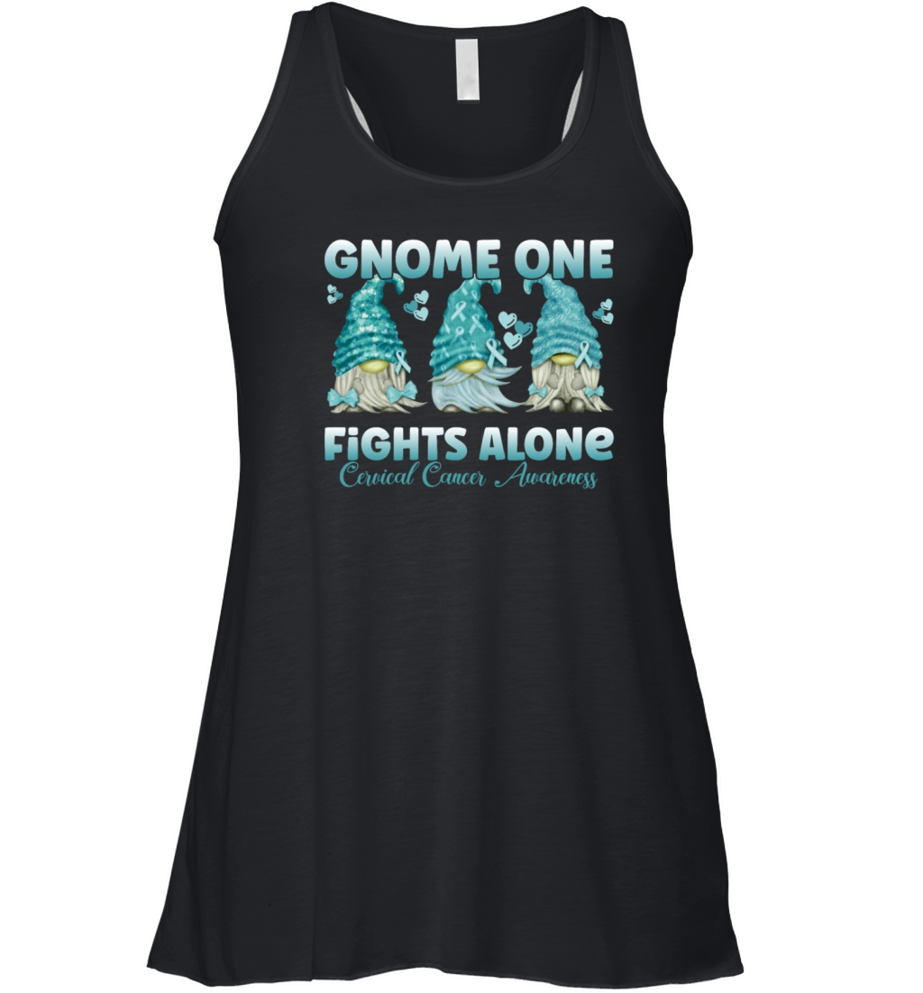 Gnome One Fights Alone Cervical Cancer Women's Flowy Tank Top