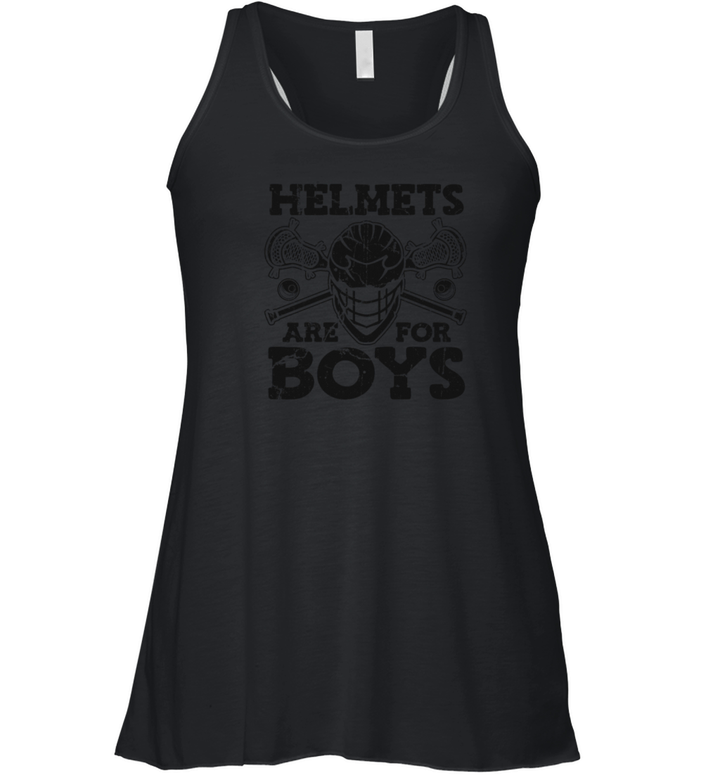 Helmets Are For Boys Fan Mom Goalie Lax Legend Women's Flowy Tank Top