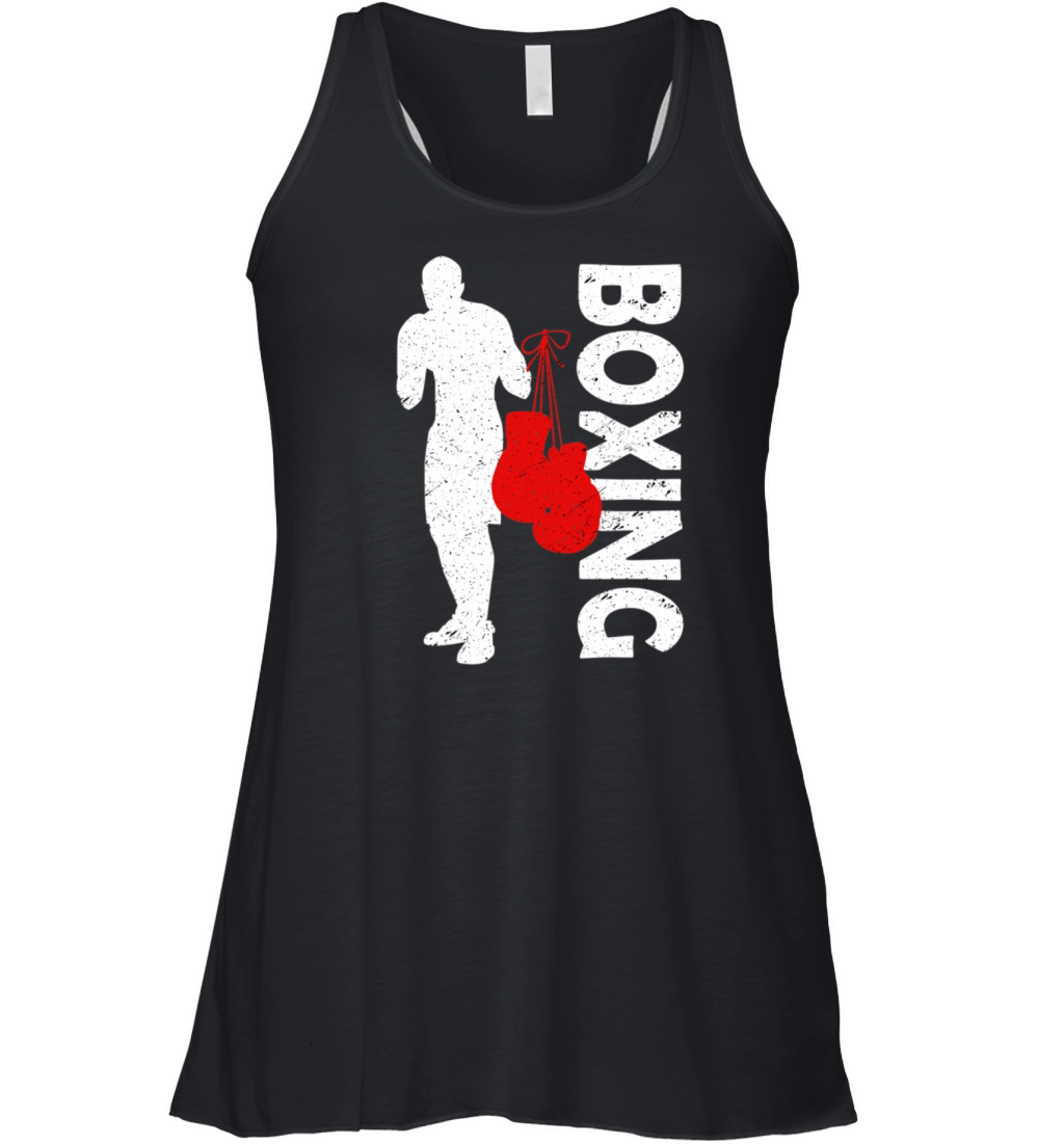 Vintage Boxing Boxer Art Kickboxing Women's Flowy Tank Top