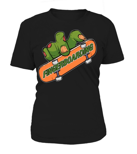 Cool Fingerboarding Monster Skateboarder Halloween Women's T-Shirt