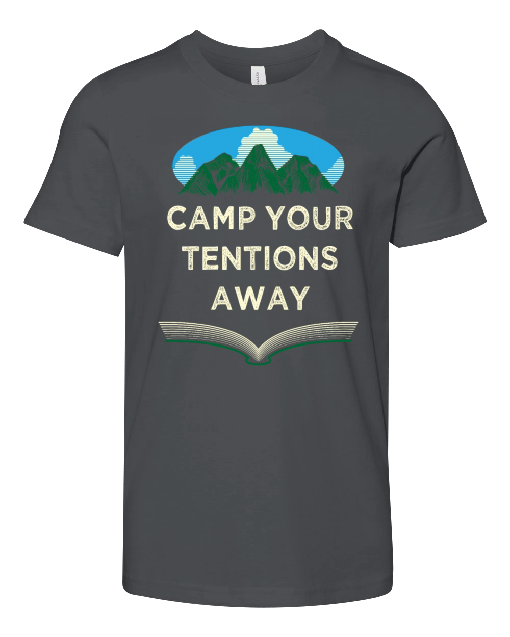 Camp Your Tentions Away Motivational Quote Camping Youth Unisex Jersey Tee