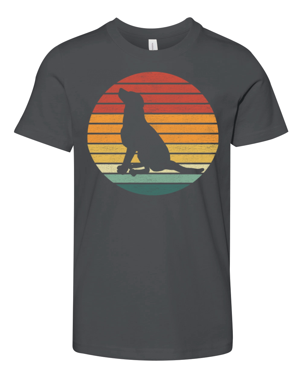 Dog Lover - Vintage Retro Sunset Dog Youth Unisex Jersey Tee