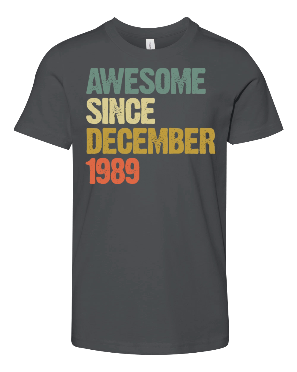 Groovy Awesome Since December 1989 Vintage Gift Youth Unisex Jersey Tee
