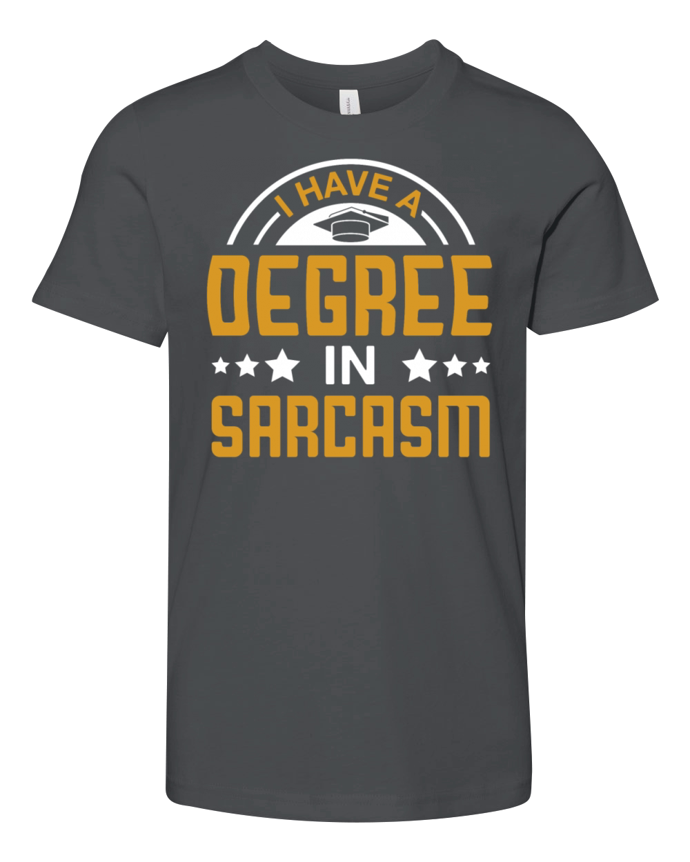 I Have A Degree In Sarcasm Funny Graduation Quotes Youth Unisex Jersey Tee