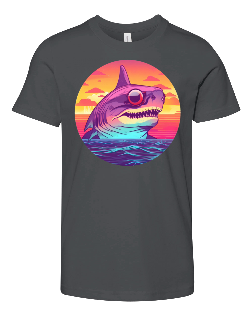 Shark Lovers Retro Style Youth Unisex Jersey Tee
