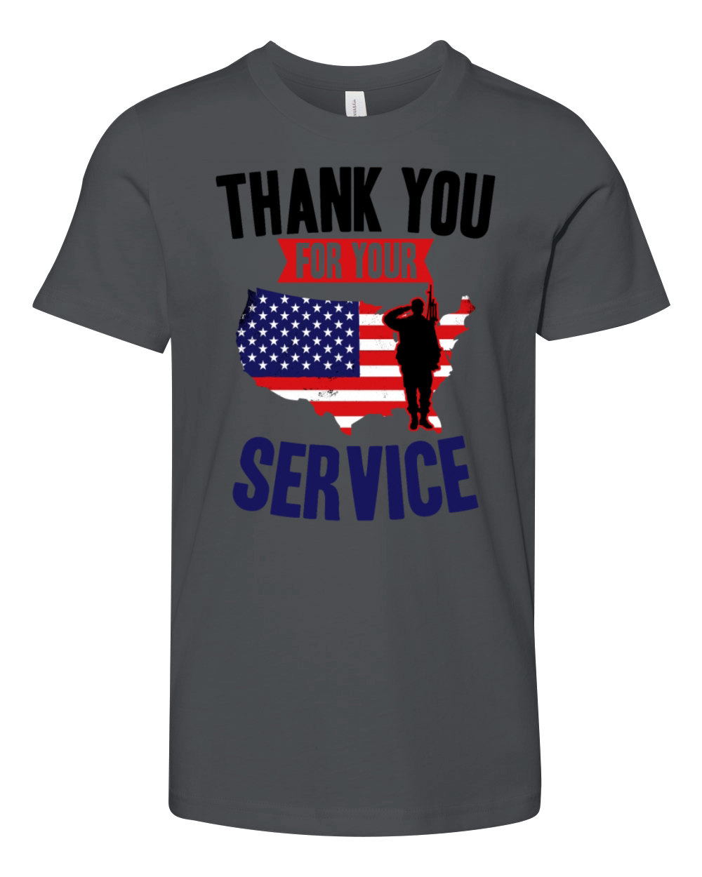 Veterans Day Thank You For Your Service Youth Unisex Jersey Tee