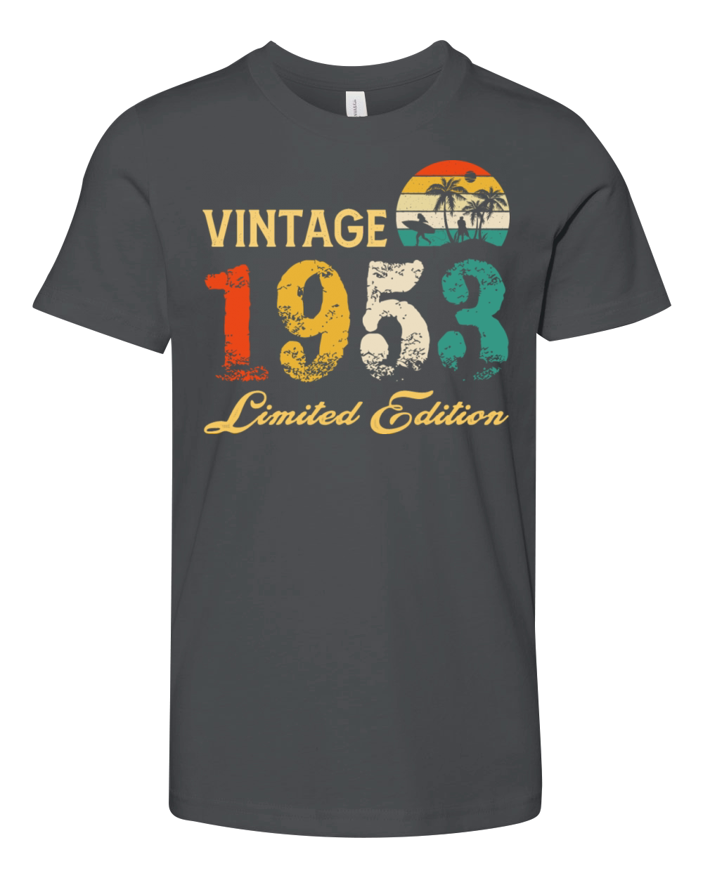 Vintage 1953 Limited Edition Born In 1953 Birthday Youth Unisex Jersey Tee