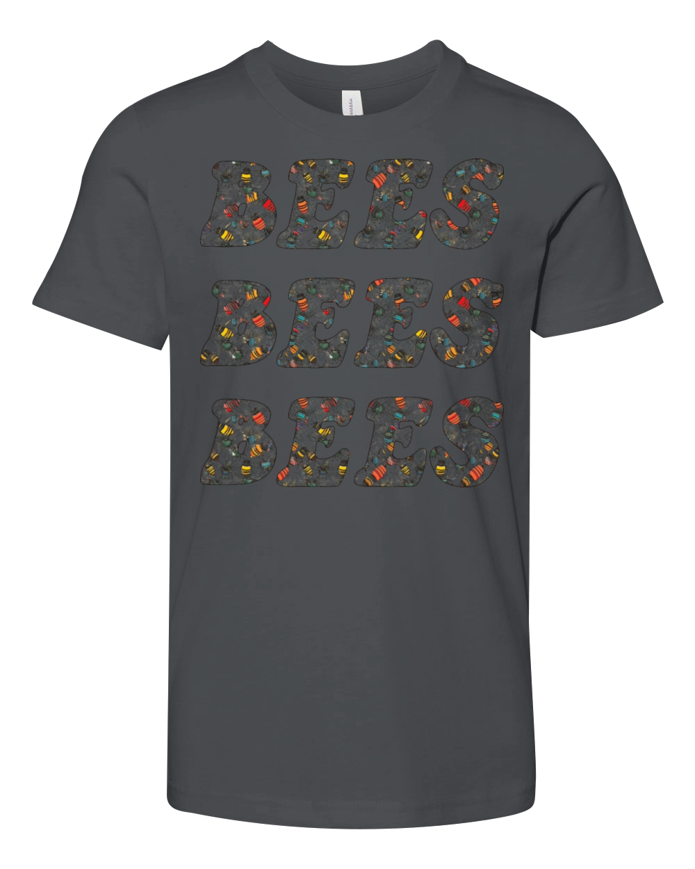 Vintage Bee Pattern - A Garden Design Youth Unisex Jersey Tee