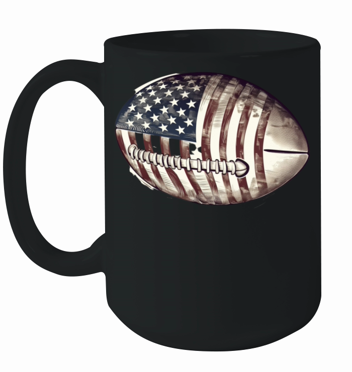 Football USA American Flag Vintage Gift Ceramic Mug