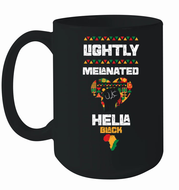 Lightly Melanated Hella Black Ceramic Mug