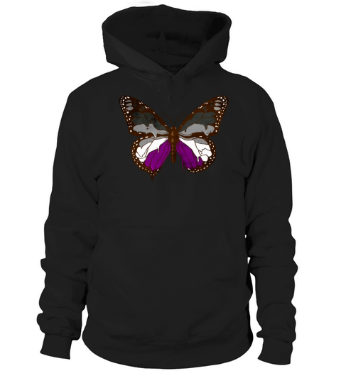 Asexual Pride Ace Flag Butterfly Subtle LGBTQ Hoodie Unisex