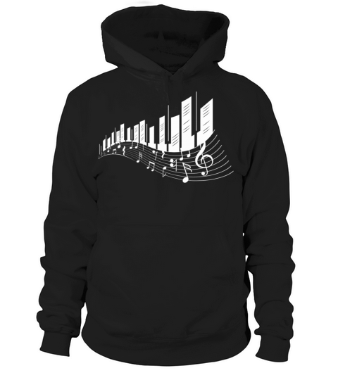 Piano Keys Art Vintage Musical Keyboard Piano Hoodie Unisex