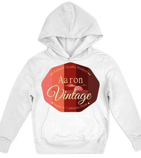 Aaron First Name Vintage Design Kids Hoodie