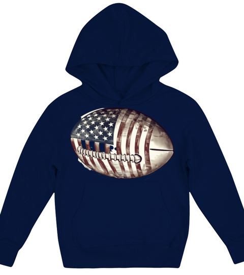 Football USA American Flag Vintage Gift Kids Hoodie