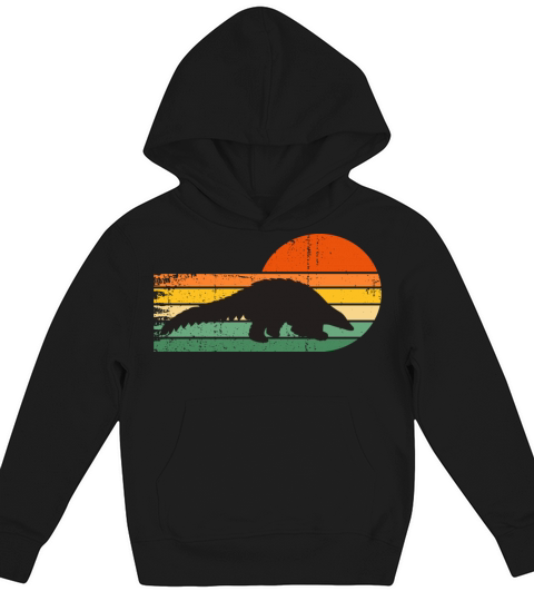 Pangolin Vintage Retro Style Kids Hoodie
