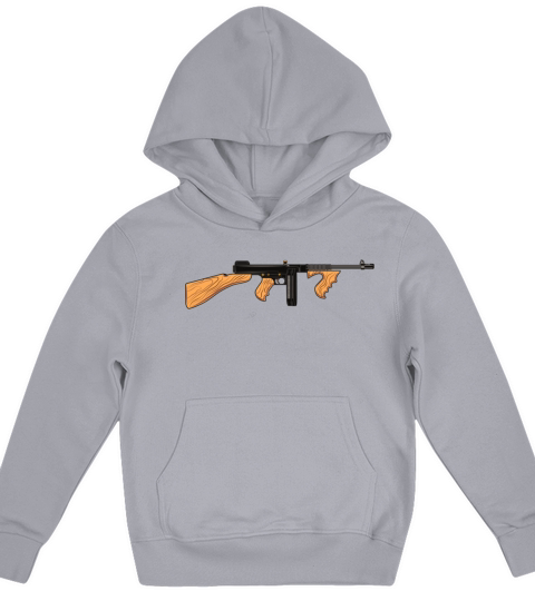 Thompson M1A1 Tommy Gun Gangster Vintage Tommy Gun Kids Hoodie