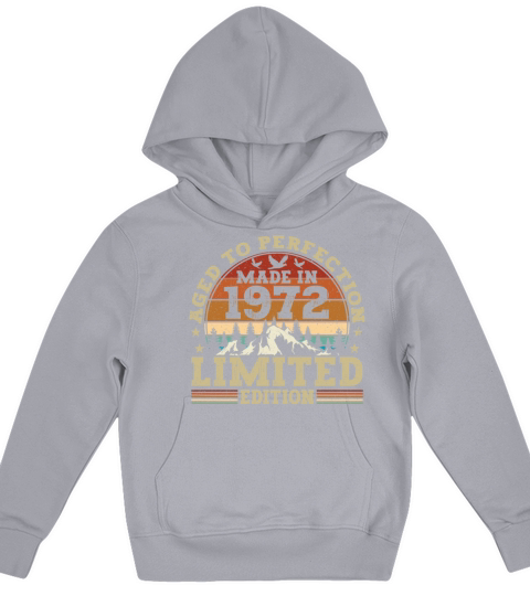 Vintage 1972 Retro Birthday Gift Kids Hoodie