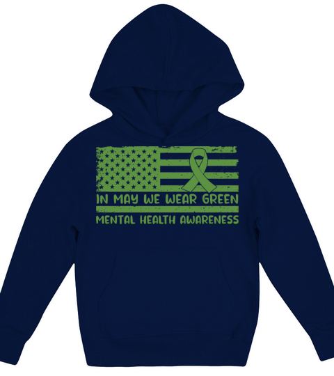 We Wear Green Mental Health Awareness Kids Hoodie