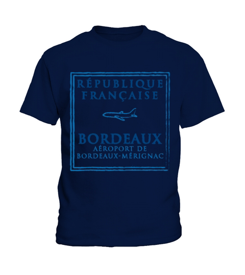Bordeaux France Passport Stamp Vacation Travel Sou Kids T-Shirt