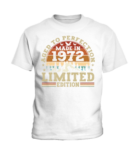 Vintage 1972 Retro Birthday Gift Kids T-Shirt