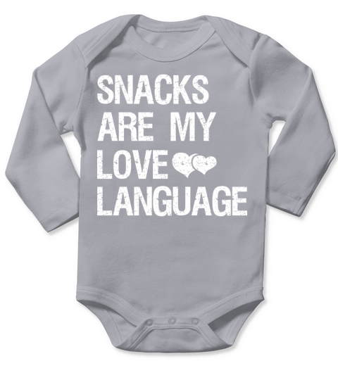 Snacks are my Love Language Funny Snack Lovers Long Sleeve Baby One-Piece