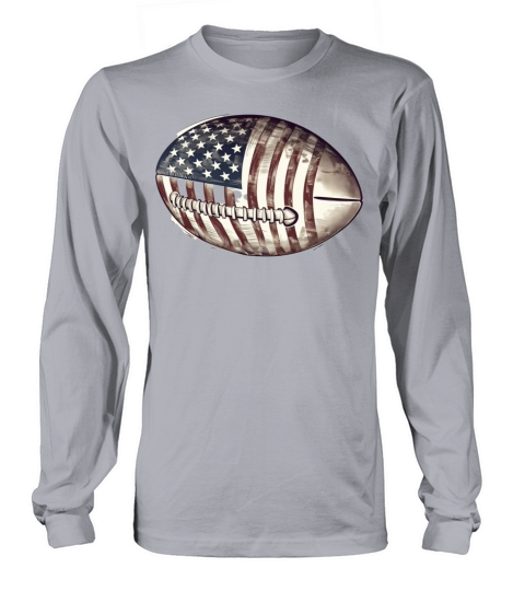 Football USA American Flag Vintage Gift Long sleeved Unisex