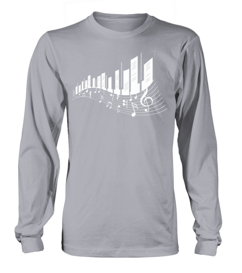 Piano Keys Art Vintage Musical Keyboard Piano Long sleeved Unisex