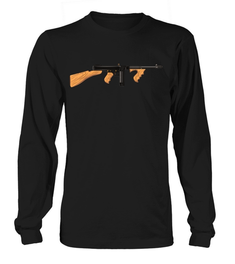 Thompson M1A1 Tommy Gun Gangster Vintage Tommy Gun Long sleeved Unisex