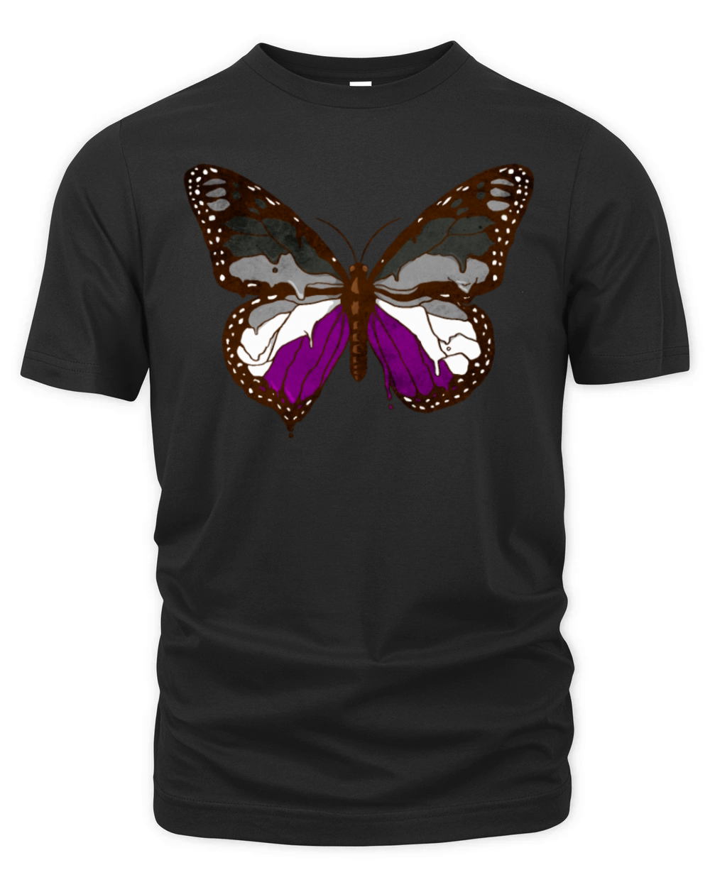 Asexual Pride Ace Flag Butterfly Subtle LGBTQ Organic Unisex T-shirt
