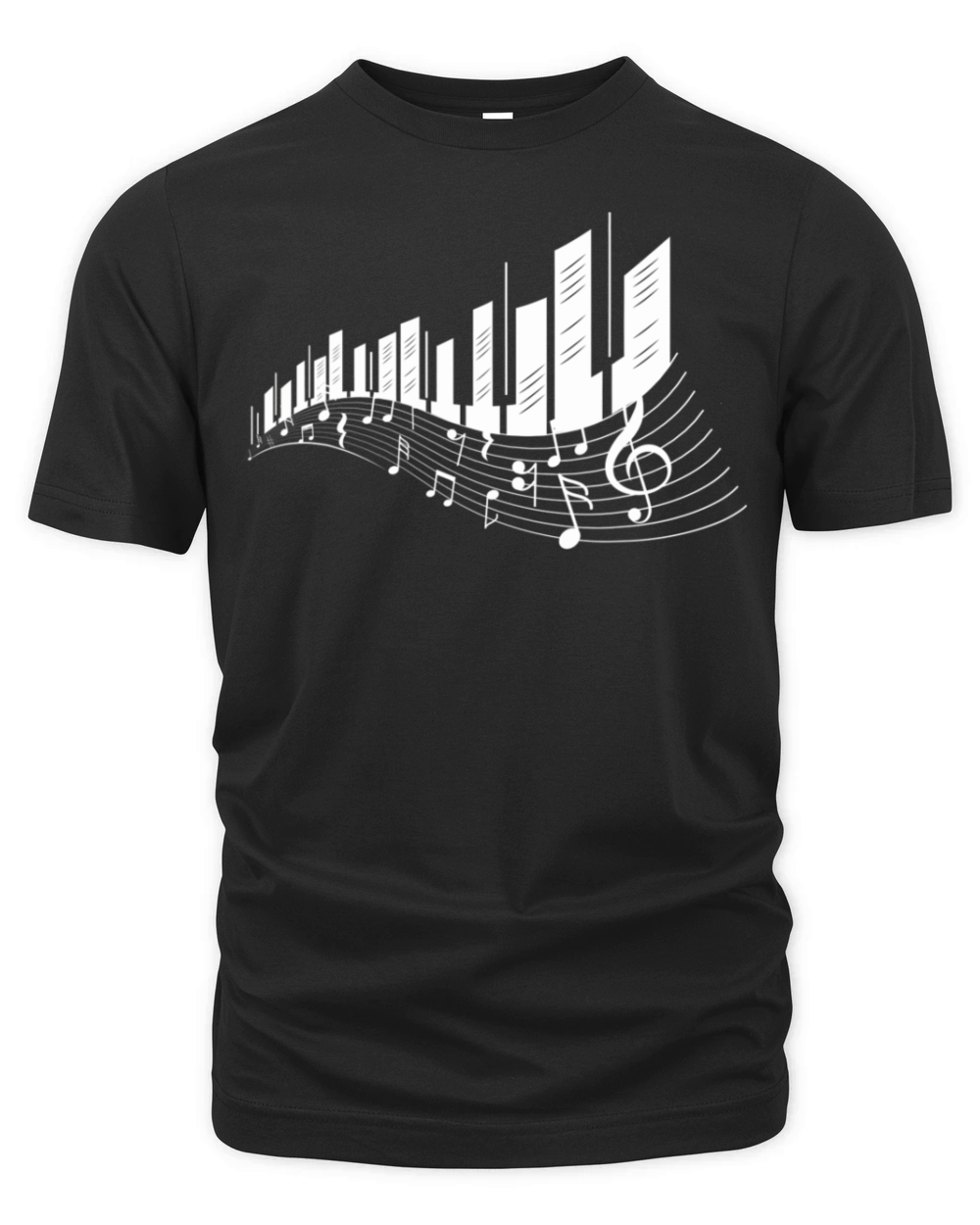 Piano Keys Art Vintage Musical Keyboard Piano Organic Unisex T-shirt