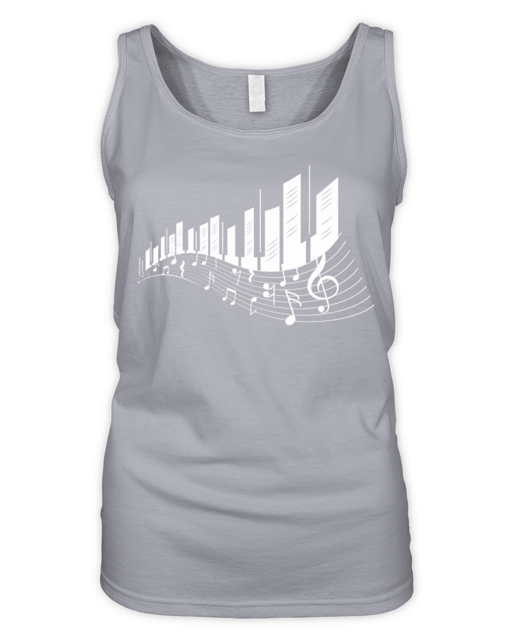 Piano Keys Art Vintage Musical Keyboard Piano Organic Women's Tank Top