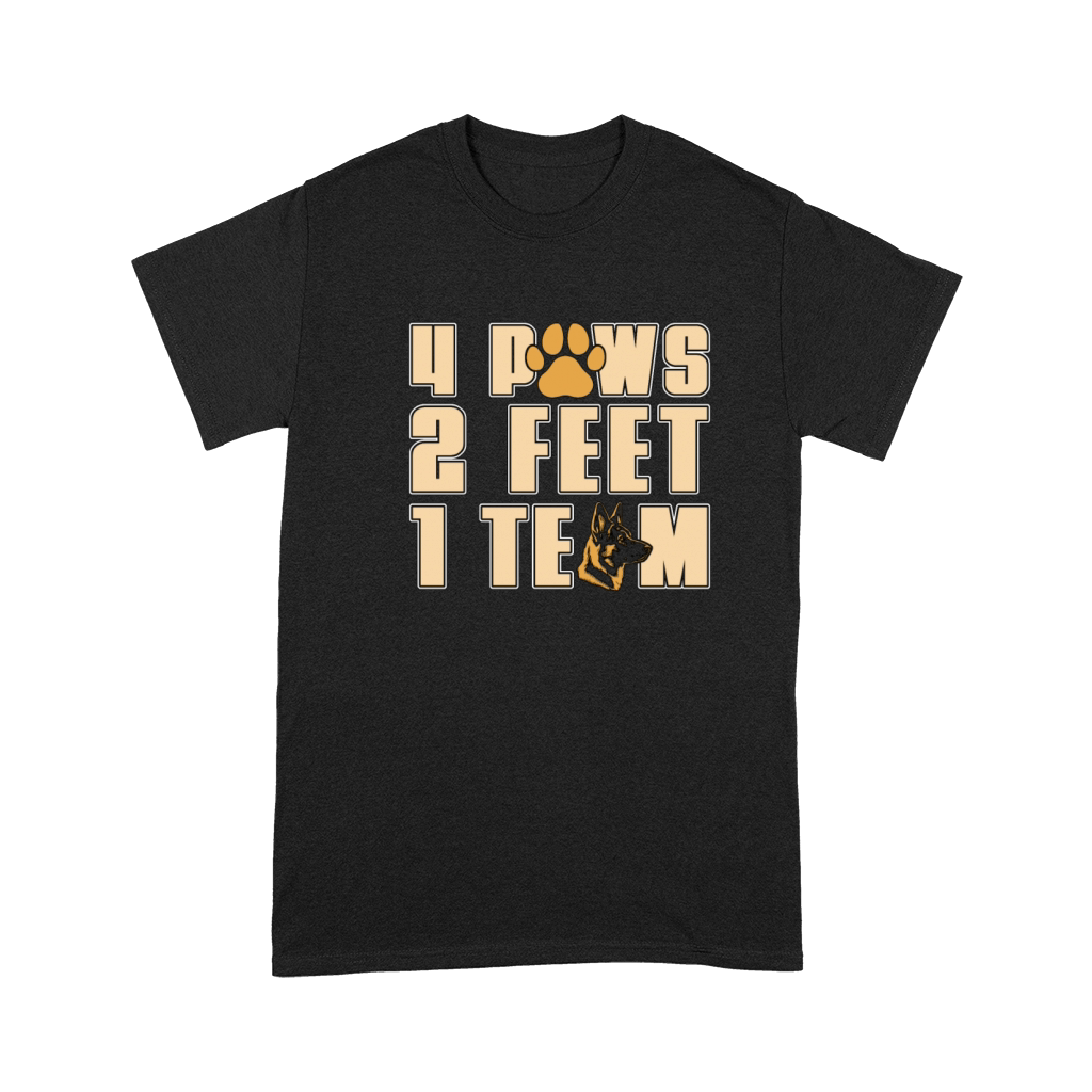 German Shepherd 4 Paws 2 Feet 1 Team Military Dogs Premium T-shirt