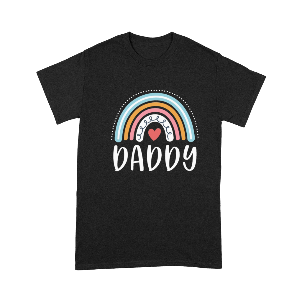 Mens Daddy Gifts For Dad Family Rainbow Graphic Premium T-shirt