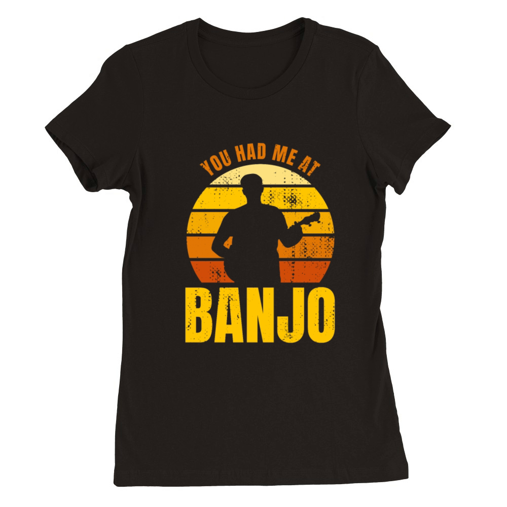Banjoist Quote Premium Womens Crewneck T-shirt